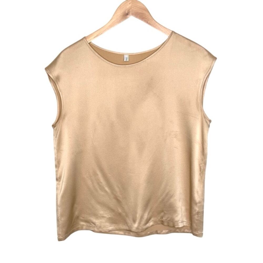 Lilysilk sleeveless top tank size large tan